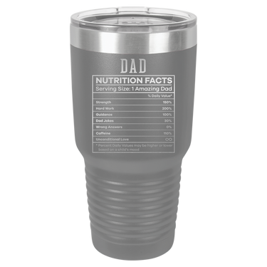 Dad Nutrition Facts 30oz Ringneck Tumbler